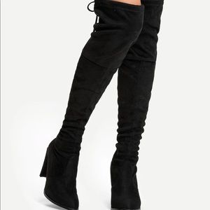 Black Thigh High Boots